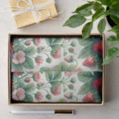 Schattigee zomerse decoupage voor aardbeien tissuepapier (Geschenk)