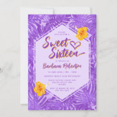 Schattigee Zomerse Tropische Paarse Bloem Sweet Si Kaart (Voorkant)