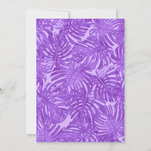 Schattigee Zomerse Tropische Paarse Bloem Sweet Si Kaart (Achterkant)