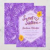 Schattigee Zomerse Tropische Paarse Bloem Sweet Si Kaart (Voorkant / Achterkant)