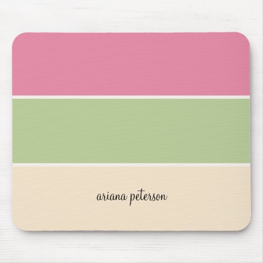 Schattigee zomerstrepen en scriptnaam muismat (Voorkant)