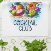 Schattigee zomervibes cocktailclub theedoek (Gevouwen)