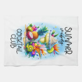 Schattigee zomervibes cocktailclub theedoek (Horizontaal)