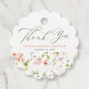 Schattigee zomerwilde bloemen elk evenement dank u bedankjes labels