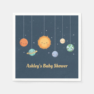 Schattigee Zon Planeten Ruimte Thema Baby shower Servet