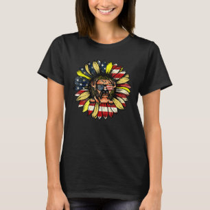 Schattigee zonnebloem Amerikaanse bokser hond T-shirt