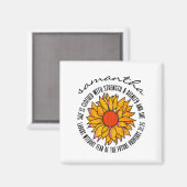 Schattigee zonnebloem bijbelvers magneet (Voorkant / Achterkant)