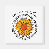 Schattigee zonnebloem bijbelvers magneet (Voorkant)