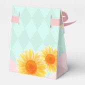 Schattigee Zonnebloem Eerste Verjaardag Bedankdoosjes (Achterkant)