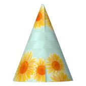 Schattigee Zonnebloem Eerste Verjaardag Feesthoedjes (Achterkant)