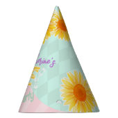 Schattigee Zonnebloem Eerste Verjaardag Feesthoedjes (Rechts)