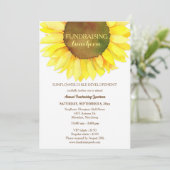 Schattigee zonnebloem fondsenwerving lunch kaart (Staand voorkant)