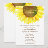 Schattigee zonnebloem fondsenwerving lunch kaart (Voorkant / Achterkant)