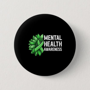 Schattigee Zonnebloem Geestelijke Gezondheid Warri Ronde Button 5,7 Cm