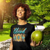 Schattigee zonnebloem luipaard gezegende mam t-shirt