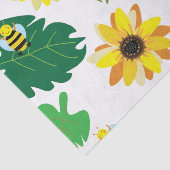 Schattigee zonnebloembij tissuepapier (Detail)