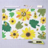 Schattigee zonnebloembij tissuepapier (Craft)