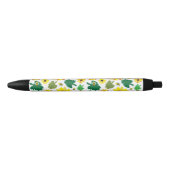 Schattigee zonnebloembij zwarte inkt pen (Voorkant)