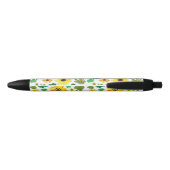 Schattigee zonnebloembij zwarte inkt pen (Achterkant)