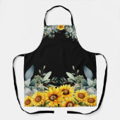 Schattigee Zonnebloemen Alles Over Print Schort (Voorkant)