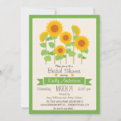 Schattigee Zonnebloemen; Bloemen Bruids Douche Uit Kaart (Voorkant)