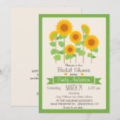 Schattigee Zonnebloemen; Bloemen Bruids Douche Uit Kaart (Voorkant / Achterkant)