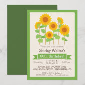 Schattigee Zonnebloemen Bloemen Volwassen Verjaard Kaart (Voorkant / Achterkant)