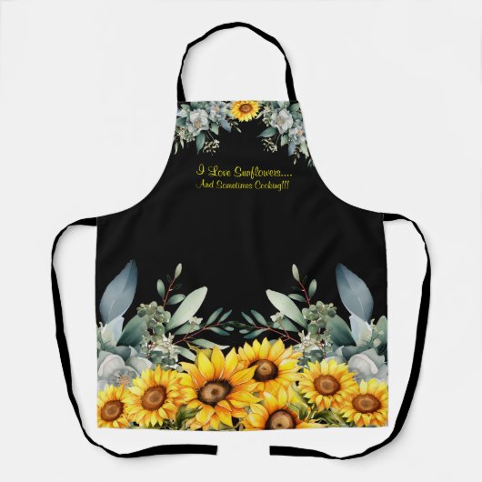 Schattigee zonnebloemen medium all over print Scho Schort (Voorkant)