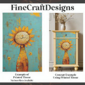 Schattigee Zonnebloempat Genieten van de Zon Schil Tissuepapier