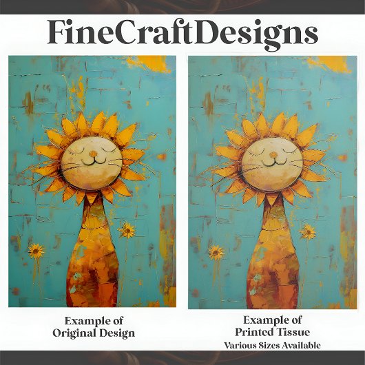 Schattigee Zonnebloempat Genieten van de Zon Schil Tissuepapier