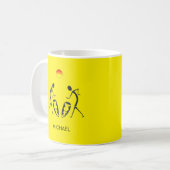 Schattigee zonneschijn en Afrikaanse trommelgeel Koffiemok (Voorkant links)