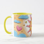 Schattigee zonneschijn en regenbogen Kinder patroo Mok (Links)