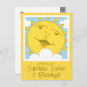 Schattigee zonneschijn glimlach krijgen goed Binne Briefkaart (Voorkant / Achterkant)