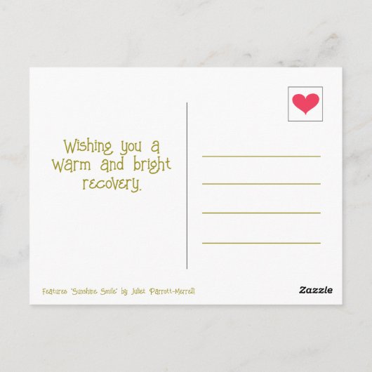 Schattigee zonneschijn glimlach krijgen goed Binne Briefkaart (Achterkant)