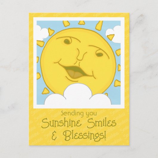 Schattigee zonneschijn glimlach krijgen goed Binne Briefkaart (Voorkant)