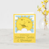 Schattigee zonneschijn glimlach krijgen goed Binne Kaart (Gele Bloem)
