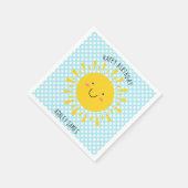 Schattigee zonneschijn Happy Birthday Party Servet (Hoek)