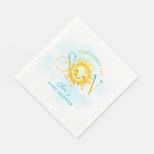 Schattigee zonneschijn Hier komt het Son Baby show Servet (Hoek)