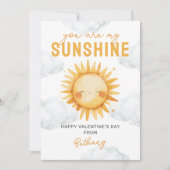 Schattigee Zonneschijn Klaslokaal Kinder Valentijn Feestdagenkaart (Voorkant)