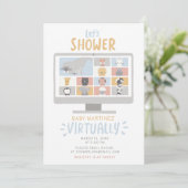 Schattigee zoom dieren computer virtueel baby show kaart (Staand voorkant)