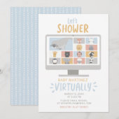 Schattigee zoom dieren computer virtueel baby show kaart (Voorkant / Achterkant)