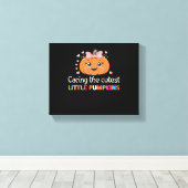 Schattigee zorg voor de Schattigee kleine pompoene Canvas Afdruk (Insitu (Houten vloer))