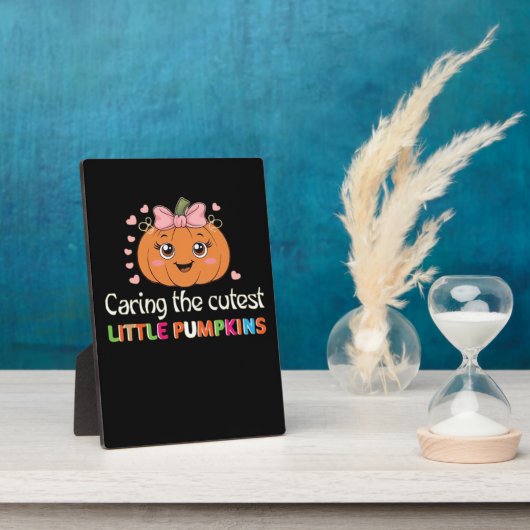 Schattigee zorg voor de Schattigee kleine pompoene Fotoplaat (Zijkant)