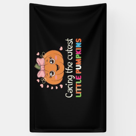 Schattigee zorg voor de Schattigee kleine pompoene Spandoek (Verticaal)