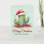 Schattigee Zuidwest Dessert Cactus Christmas Kaart (Voorkant)