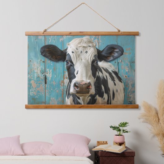 Schattigee Zuivel Koe Boerderij Schilderij Hangend Wandkleed (Slaapkamer)