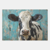 Schattigee Zuivel Koe Boerderij Schilderij Inpakpapier Vel (Voorkant)