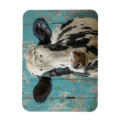 Schattigee Zuivel Koe Boerderij Schilderij Magneet (Verticaal)