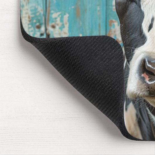 Schattigee Zuivel Koe Boerderij Schilderij Muismat (Hoek)