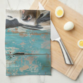 Schattigee Zuivel Koe Boerderij Schilderij Theedoek (Quarter Fold)